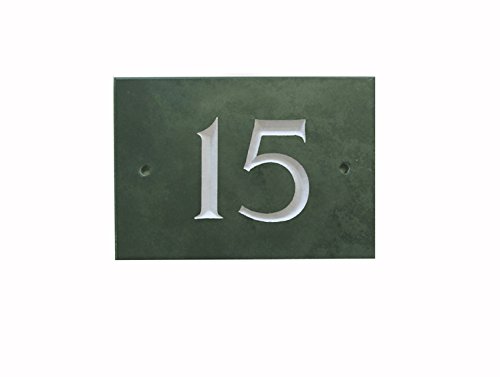 Green Slate House Number (1-99) (No 15)