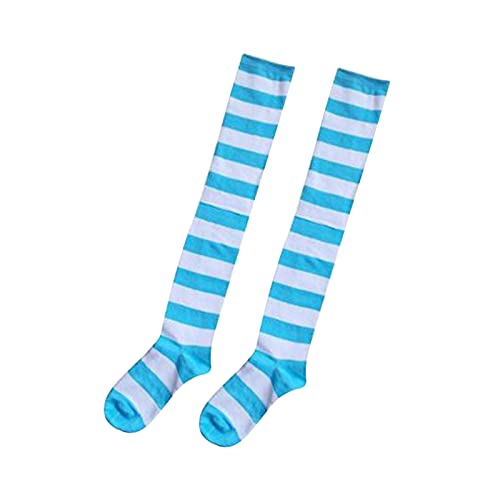 Women Knee High Socks Women's Striped Long Socks Soft Thigh High Socks Plus Size Stockings Christmas Socks4