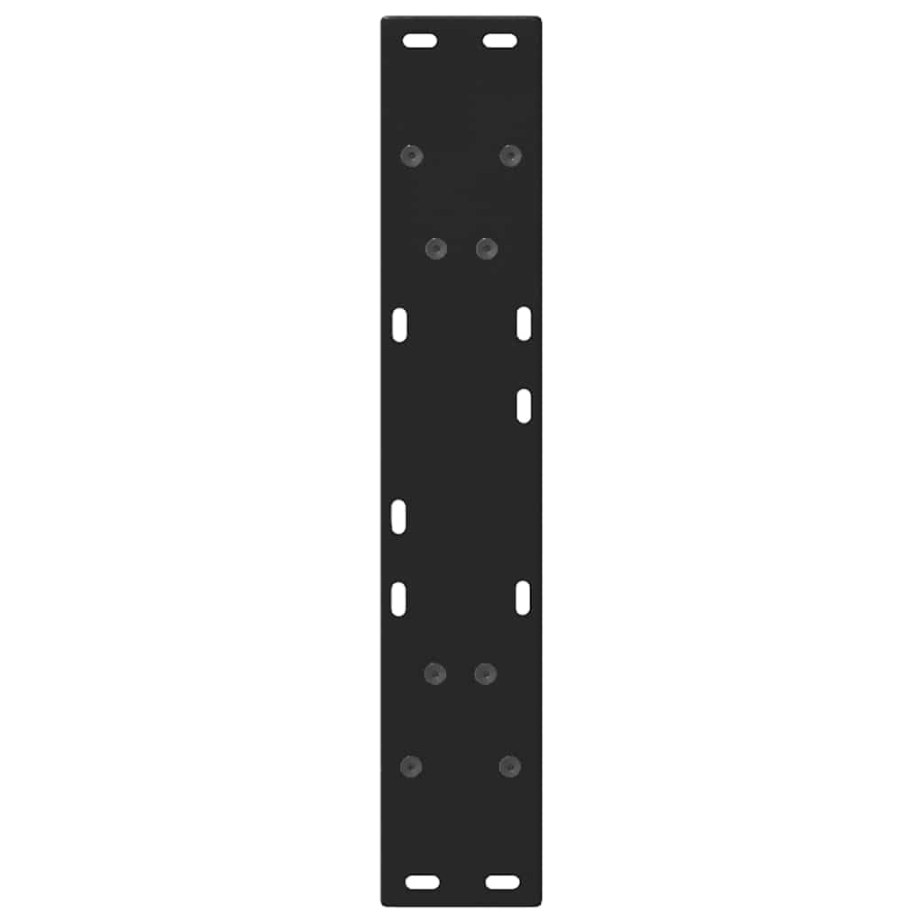 vidaXL Gambe per tavolo da pranzo a forma di V 2 pz nere 60x(72-73,3) cm in acciaio