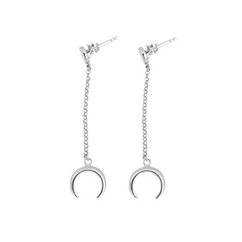 Boucle d'oreille pendante corne argent massif : le cadeau idéal