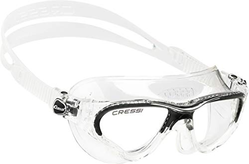 Cressi Cobra Gafas de natación, Unisex, Transparente/Negro-Lente Clara, Talla única