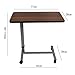 Overbed Table with Lockable Wheels, Liftable & Adjustable Top, Foldable Bed Desk for Hospital & Home Office Use, Sofa Laptop Desk
