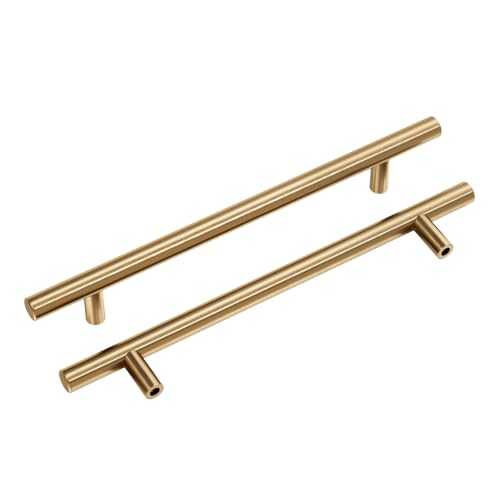 goldenwarm 5 Pack Champagne Bronze Cabinet Pulls Kitchen Cupboard Handles 160mm Champagne Drawer Pulls Ideal for Kitchen Bathroom Bedroom
