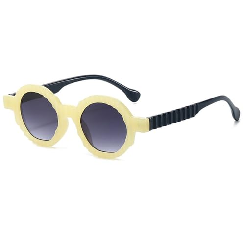 Verres solaires uniques double dégradé sur lunettes de soleil rondes UV400