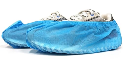 Image of XL Shoe Covers Disposable Non Slip, 100pcs (50 pairs) Thickened and Oversized(17.7inch) Foot Booties Covers for Home Guests, Keep the Floor Clean, Up to US Men's 12 & US Women's 14