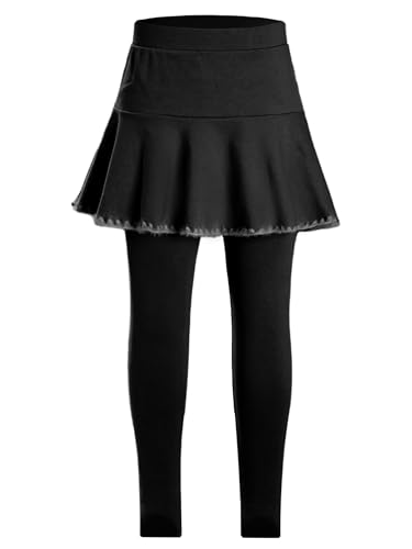 Footless Pantskirt for Toddlers Kids Girls School Skirted Leggings Uniform Ruffle Skirt Pants Tutu Culottes3