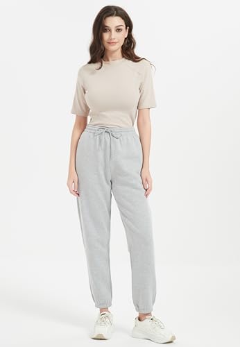 Image of Tronjori Womens High Waisted Pull on Baggy Fleece Lined Sweatpants Fall Winter Athletic Joggers Lounge Trousers Cinch Bottom