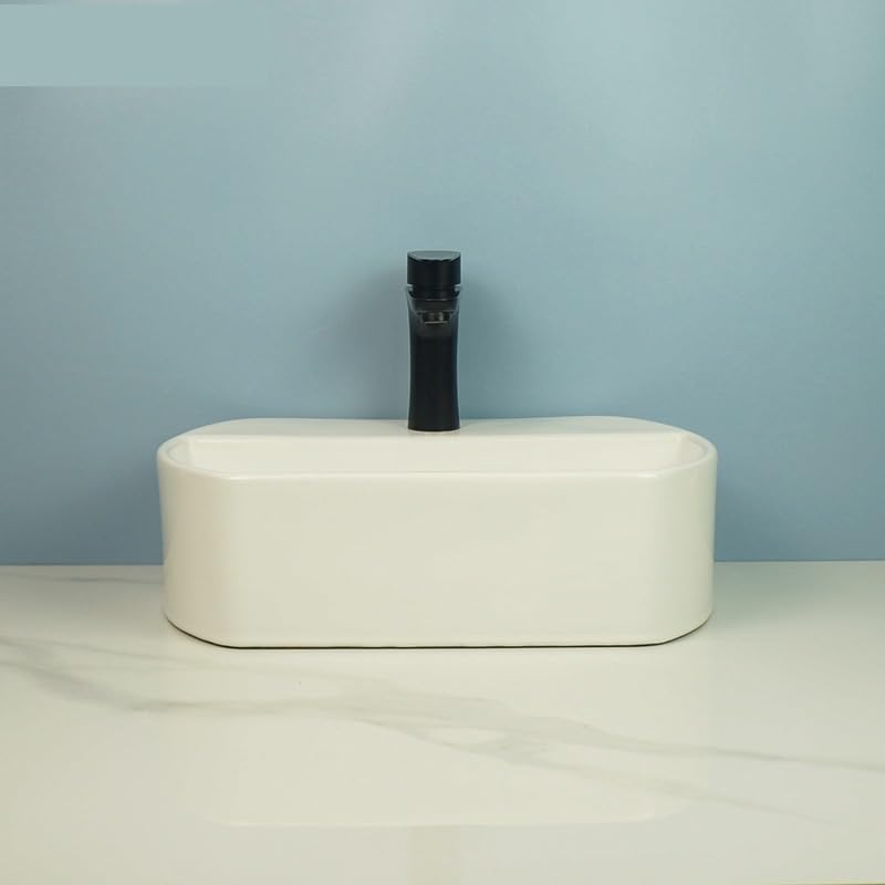 Lavabo de pared ovalado ideal para ahorrar espacio en aseos compactos 7