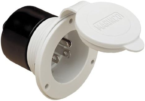 Marinco ParkPower 150BBIW.RV RV Front Mount 15 Amp, 125V black Power Inlet