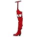 FancyQueen Thigh High Boots for Women Over the Knee Belted Faux Suede Boots Pointed Toe Chunky Heel Side Zipper Fashion Boot for Party
