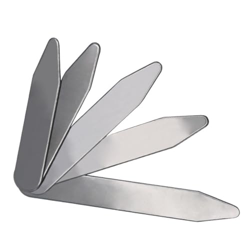 VASANA 6PCS Metal Shirt Collar Stays Stiffener Stainless Steel Smooth Mens Dress Shirt Collar Stays for Home Travel Use(5.5/6/7CM)