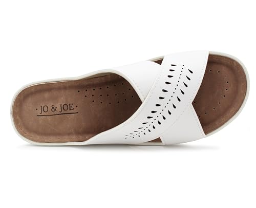 Womens Slip On Sandals Backless Low Wedge Open Toe Mules Summer Fashion Beach Slides Flip Flops - Image 5