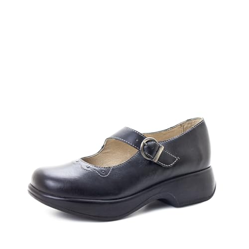 Dromedaris Women’s Selma Comfort Mary-Jane Shoe - Arch Support + Rocker Bottom