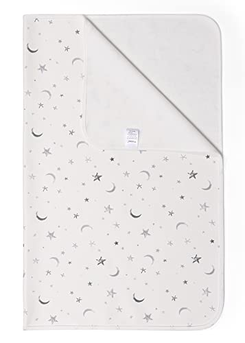 YIVEKO Baby Waterproof Bed Pad Washable Mattress Pad Reusable Underpads Bed Wetting Incontinence Cover for Baby Toddler Children and Adults-White Star