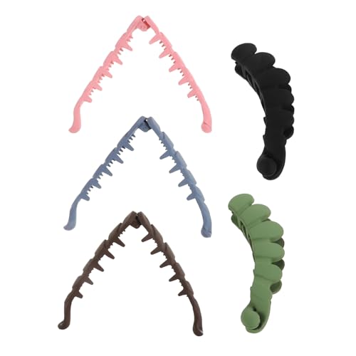 FRCOLOR 5 Piezas Horquillas de plátano pequeños clips de plátano para cabello clip de plátano para cabello grueso grandes pinzas para el cabello clip de plátano francés el plastico