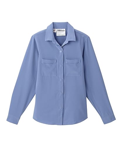 Image of Silverts Women's Adaptive Magnetic Closure Top Assisted Dressing Arthritis Clothing Easy Wear Button Shirt
