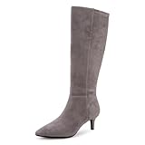 Aerosoles Women's Epic Knee High Boot, Thunder Grey Faux Suede, 6.5