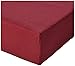 Amazon Basics - Lenzuolo king con angoli, Policotone 200 fili, bordeaux - 180 x 200 x 30 cm
