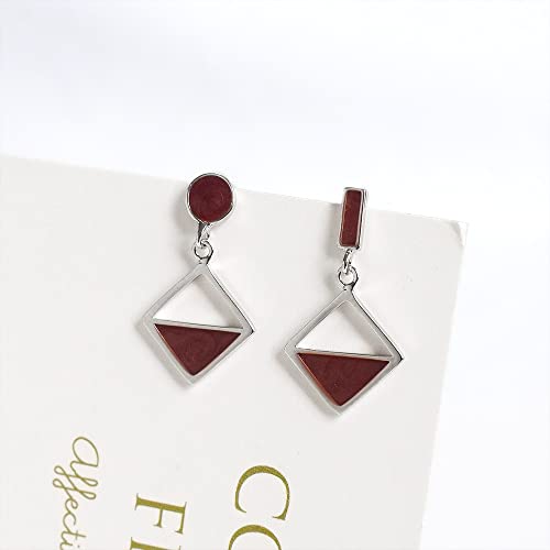 Bijoux 925 rectangle géométrique rond pour votre style quotidien
