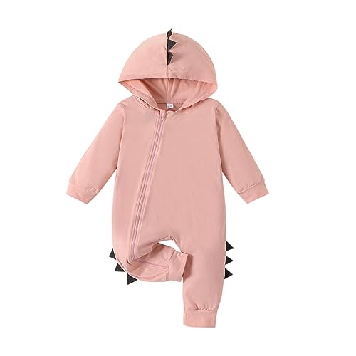 Infant Newborn Baby Boys Girls Dinosaur Outfits Halloween Long Sleeve Hoodie Romper Jumpsuit Clothes