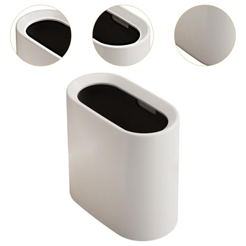 Papelera de baño de estilo nórdico para solucionar la falta de espacio sin tapa 3