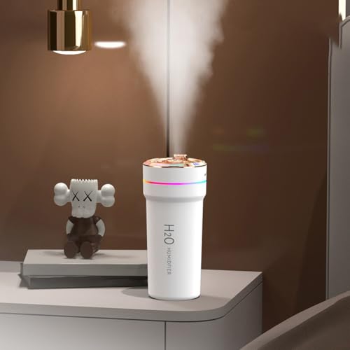 Gdfnmogo Humidificador de niebla fría alimentado por USB para dormitorio, oficina y plantas, capacidad de 500 ml, tiempo de funcionamiento de 16 horas, funcionamiento silencioso, apagado automático Gdfnmogo Humidificador de niebla fría alimentado por USB para dormitorio, oficina y plantas, capacidad de 500 ml, tiempo de funcionamiento de 16 horas, funcionamiento silencioso, apagado automático