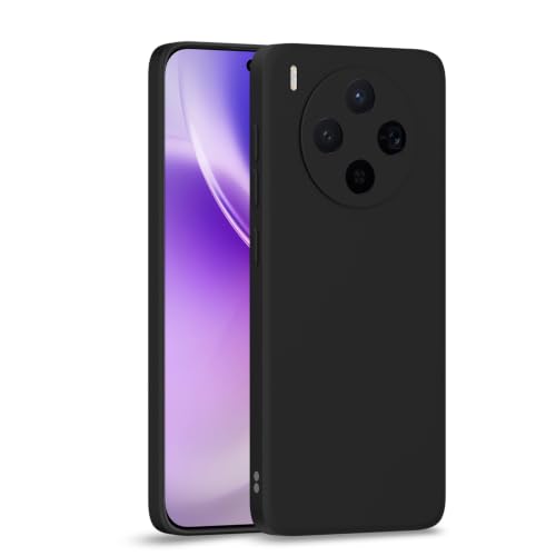 Image of Outlouders Back Cover for Vivo X300 5G | Camera Protection | Durable Soft Matte Silicone Bumper Case (Black)