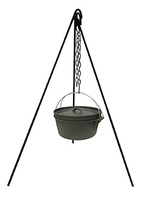Stansport Cast Iron Camping Tripod for Outdoor Campfire Cooking