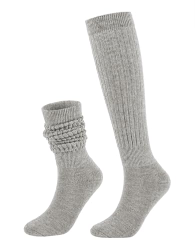 Image of Slouchy Socks for Women Stretchy Knee-High Scrunch Socks Soft Long Slouch Boot Socks