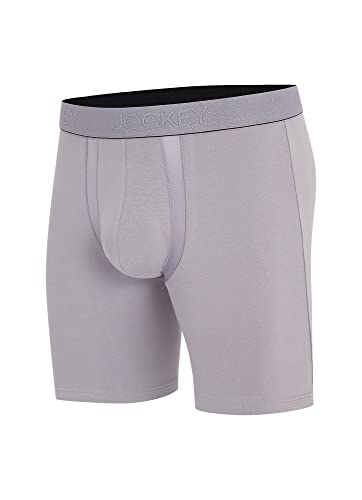 Jockey Men's Underwear Chafe Proof Pouch Cotton Stretch 8.5" Long Leg Boxer Brief3