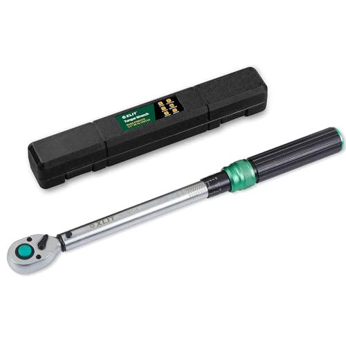 Image of 1 /2 inch Drive Click Torque Wrench, 10-170 Ft-Lb /13-230 Nm Dual-Direction Adjustable 72 Tooth Ratchet, ±3% Accuracy Heavy Duty Torque Wrench for Automotive Repair, Lug Nuts and Suspension Work