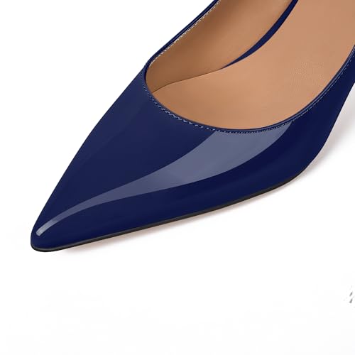 Image of XINIUNIU Heeled Mules for Women Rhinestone Heels Pointed Toe Slip On 2.5 Inch Kitten Stiletto Closed Toe Sandals Dress Wedding Pump Shoes