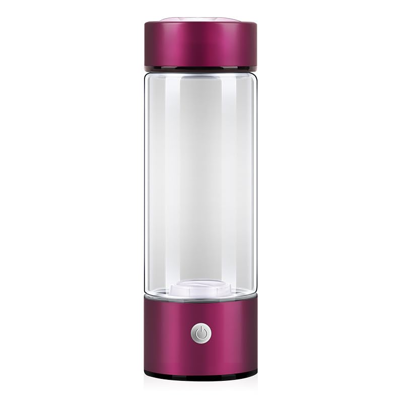 Hydrogen Rich Hydrogen Mug - Portable Hydrogen Water Ioniser, Rechargeable Hydrogen Oxygen Water Mug, Suitable for Home Office Travelling Use (Rose Red 5
