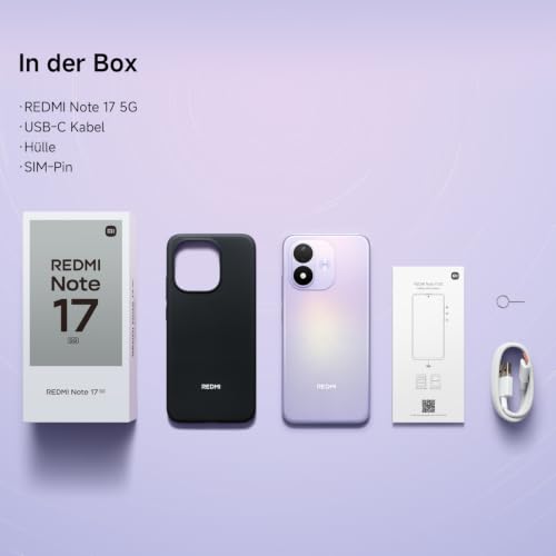 Xiaomi REDMI Note 17 5G, Smartphone 6+128 GB, Black, 7700 mAh Akku