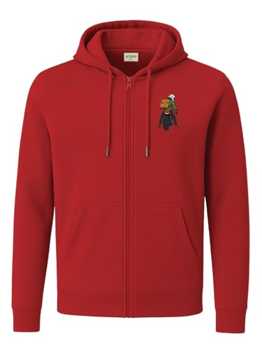 Image of ADRO Men's Regular Fit Zip-Up Hoodie for man | 320 GSM Cotton Poly Fleece Zipper Sweatshirt with Soft Fabric & Printed Hoodies
