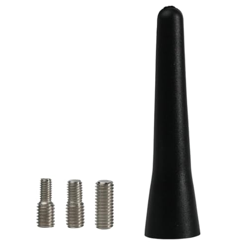 leruiyezs Kompakte Autoantenne Kurz 6,5CM,Mit Universal Gewinde M4 M5 M6,Hochleistungs Antenne Auto Für Optimal AM/FM/DAB Empfang,Auto Antenne Dach Für Meisten Pkw Modelle,Autoantenne Für Fahrzeuge