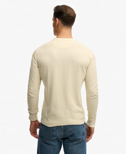 T shirt Superdry Pull Henley Texturé Écru EU - vue 7