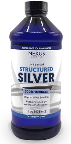 Alkaline Structured Silver Liquid Supplement 30PPM – Immune & Gut...