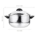 Imagen de STOBAZA Olla De Acero Inoxidable Para Cocinar Fideos Con Tapa Coladora Ligera Y Portátil Olla De Pasta Ideal Para Caldos Y Uso Doméstico 9