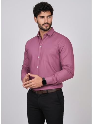 Image of Full Sleeve Black Formal Shirt for Men Cotton Regular Fit Casual - Pure Premium Branded Shirts for Men Formal Stylish Slim Plain Solid Man Wear as Office and Party