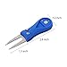 Myartte Golf Divot Repair Tool Switchblade Divot Tools with Golf Ball Marker Pop-up Buttom Zinc Alloy for Repairing The Golf Green (Blue)