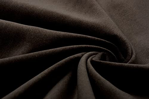 Tissu 100 % velours de coton marron café 111,8 cm couture ameublement