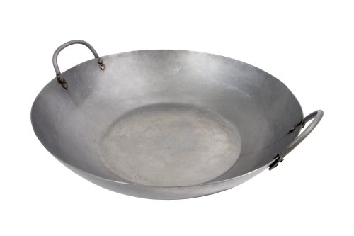Town Food Service 14 Inch Cantonese Flat Bottom Wok #TOP5