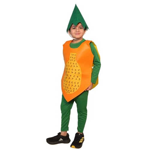 Image of Kaku Fancy Dresses Fruit and Vegetable Costume Paper Cutout with Cap For Kids | Healthy Food Costume For Boys & Girls (Tracksuit Not Included)