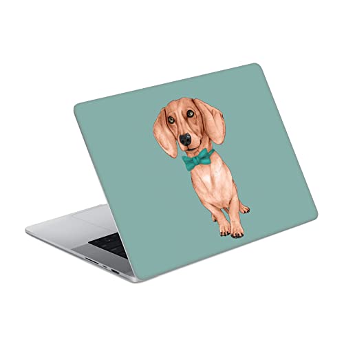 Sticker MacBook Pro 16 A2485 Teckel au café et bureau