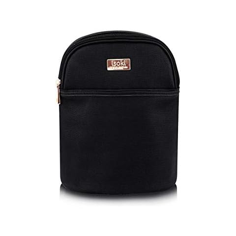 Isoki Bottle/Snack Bag, Black + Rose Gold Cover