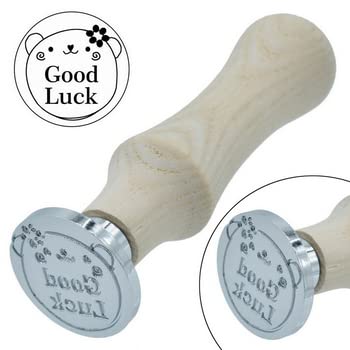 ARTOOL ST52 Good Luck Wax Stamp Seal Sealing Removable Wood Handle for Envelopes Invitations Wedding Embellishment Bottle Decoration, 3 cm Stamp