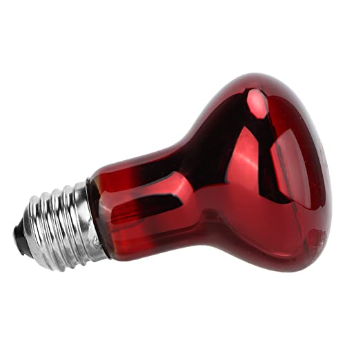 Cryfokt Lámpara de Calor para Reptiles Suave Funcional de 220-240 V, Lámpara de Calor Infrarroja Estándar E27 con Casquillo Niquelado para Reptiles