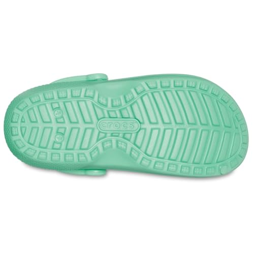 Image of Crocs Unisex-Adult Classic Lined Clog | Fuzzy Slippers, Jade Stone, 6 Men /8 Women