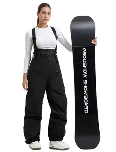 IMPHUT Ski Pants Snowboard Pants for Men, Baggy Snow Pants Insulated Waterproof Windproof, Mens Snow Bibs Overall